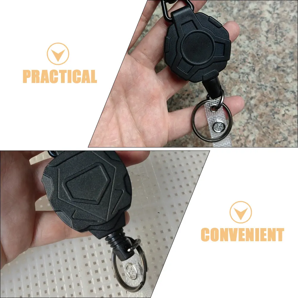 

2pcs Anti-Lost Keychain Retractable Key Chains Heavy Duty with Clip Portable Hanging Reel Carabiner for Outdoor Party Work Use