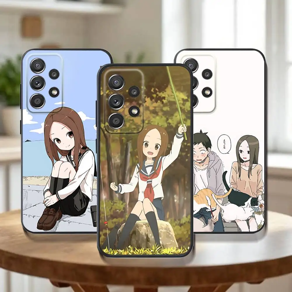 

Phone Case For Samsung Galaxy A73,31,32,72,41,53,52,71,22,5G,Note,J7,8,9 KarakaiS Jozu no Takagi-San MOVIE Soft Black Cover