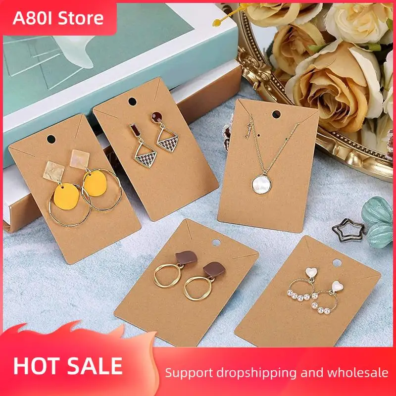

A80I 350Pcs Earring Display Cards - 3.5 X 1.96 Inches Sturdy Earring Cards For Earrings Necklace Jewelry Displaying Easy To Use