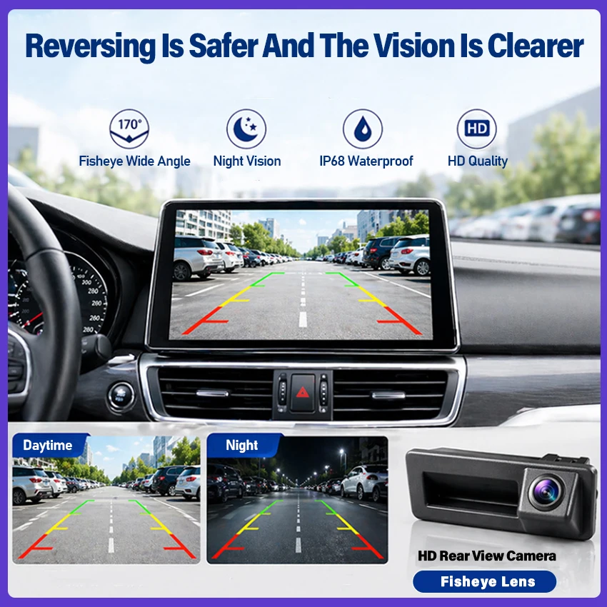 HD Rear Camera For Land Rover Range Rover Evoque L538 Crossover 2011~2018 Trunk Handle Camera Backup Parking Reversing Camera