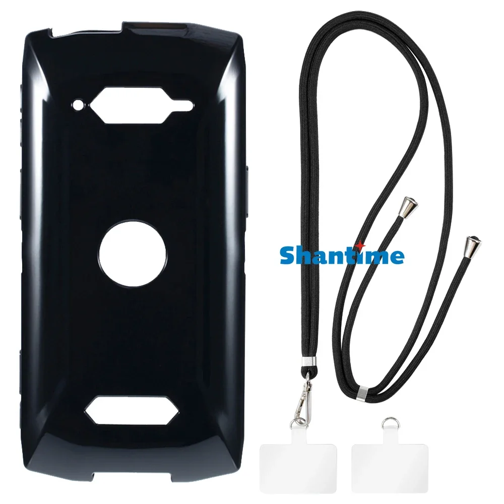 Suitable for Crosscall Core-M5 Case + Ajustable Neck/Crossbody Lanyards and Spacers, Silicone TPU Cover