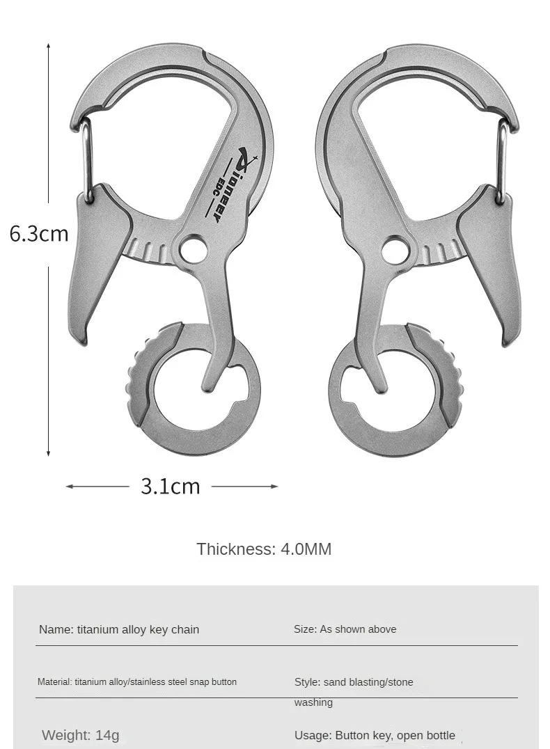 Wholesale couple key chains, titanium alloy metal key chains Multifunctional Bottle opener light keychain individuation keyring