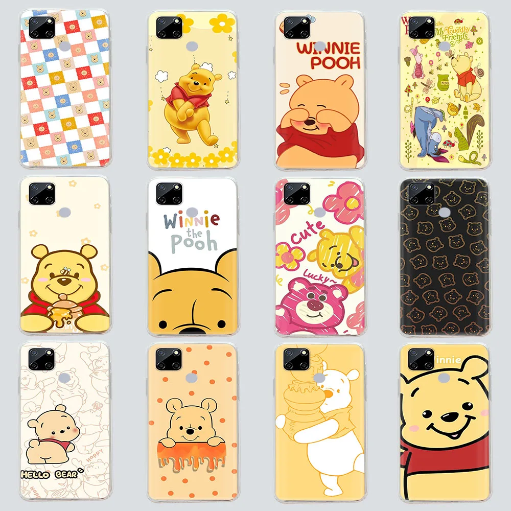 Transparent Case for Tecno Camon 15 16 17 17P 18 Premier 18I 18P 18T 19 POP 4 Pova 3 AIR 5P 5 LTE Pro Soft Cover Winnie Pooh