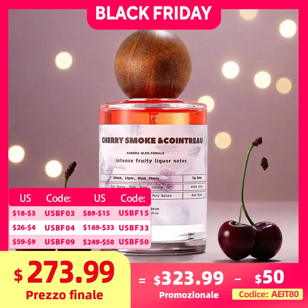 Cherry Blossom Sweet Seduction Women's Perfume - Long-Lasting Fragrance 50ml Temptation Body Mist - Birthday Gift Premium