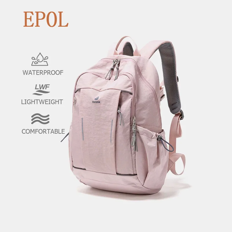 EPOL Women Backpacks 2026 Trend Canvas Lightweight Laptop Bags Fashion Casual Travel Sports College School Bag 3073-01 3073-13