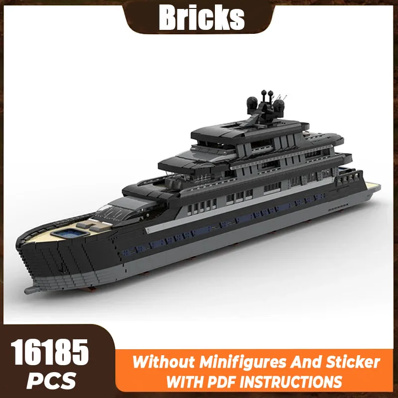 Moc Building Bricks Boat Model Large Luxury Yacht Mini scale Technology Modular Blocks Gifts Toys For Children DIY Sets Assembly