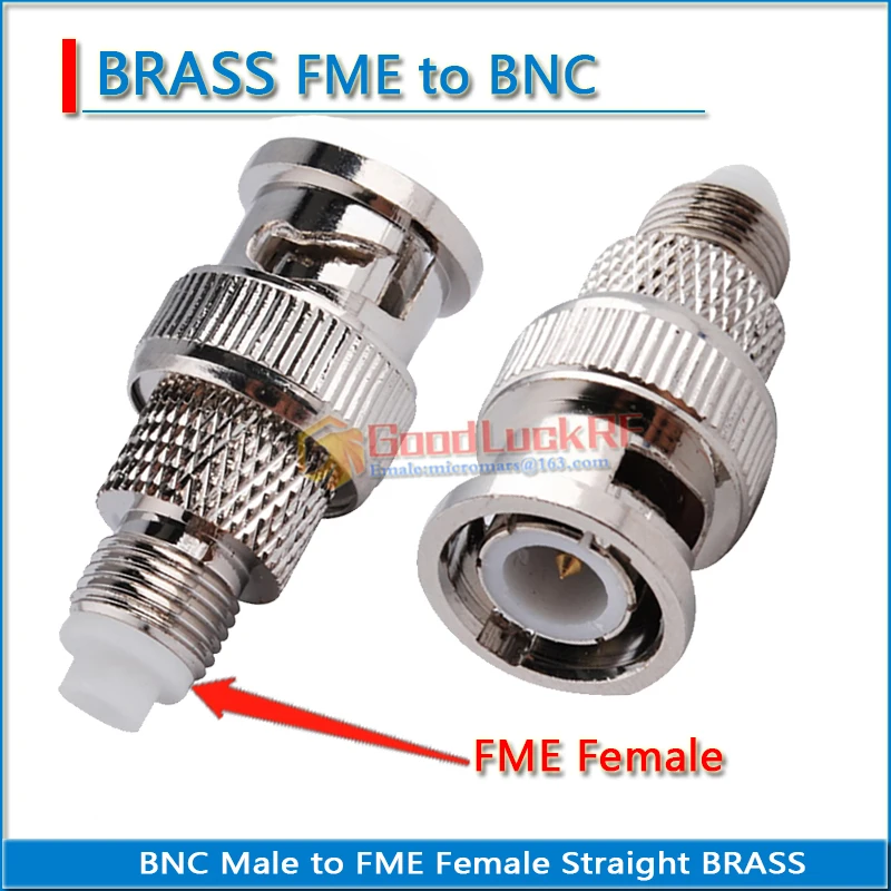 1X Pcs Q9 BNC Male To FME Male Jack 90 Degree Right Angle Nickel BNC Q9 to FME Plated Brass RF Connector Adapter