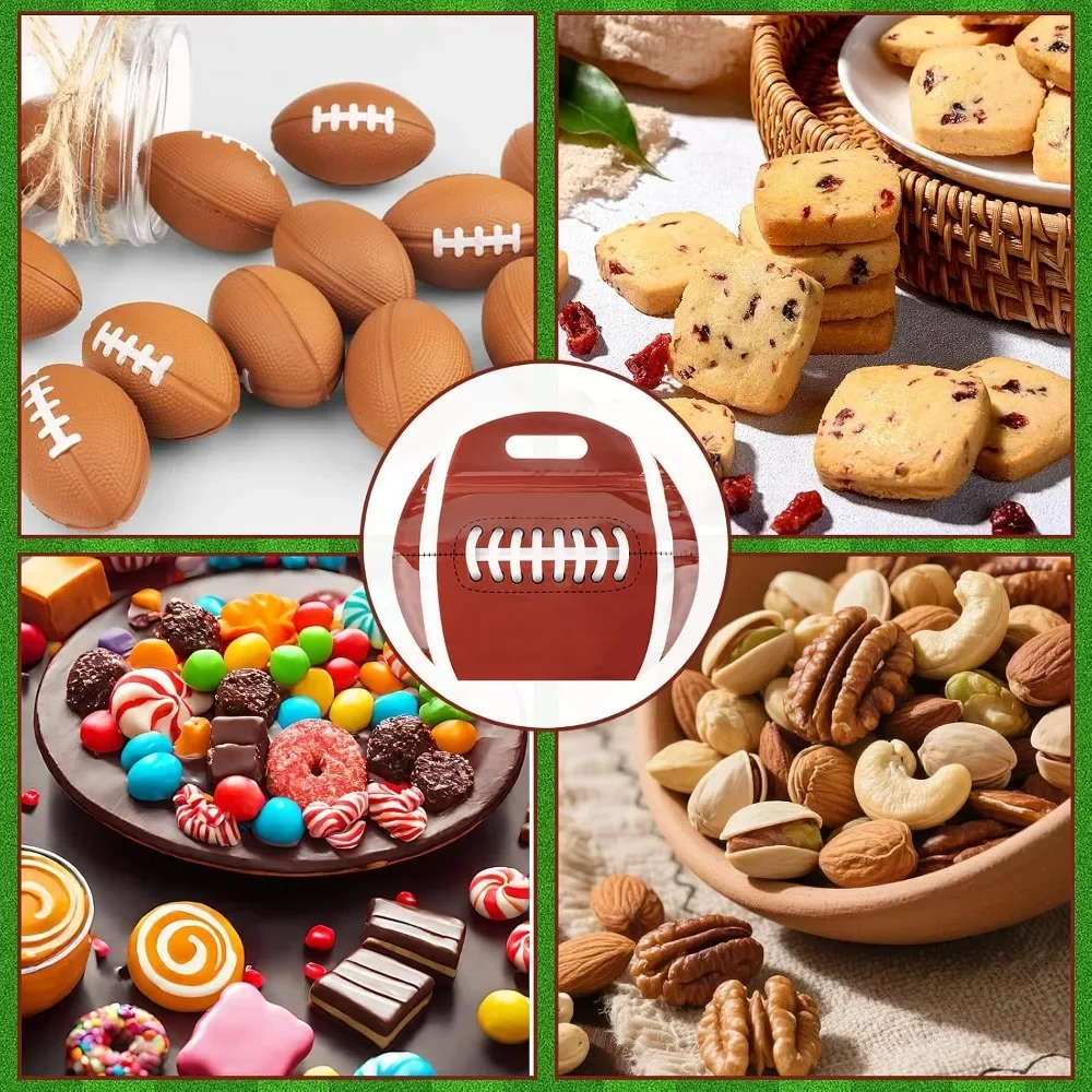 10-50Pcs Baseball Goodie Bags with Handle, Sport Theme Candy Treat Bags Stand Up Baseball Candy Pouch Birthday Party Favor - view 4