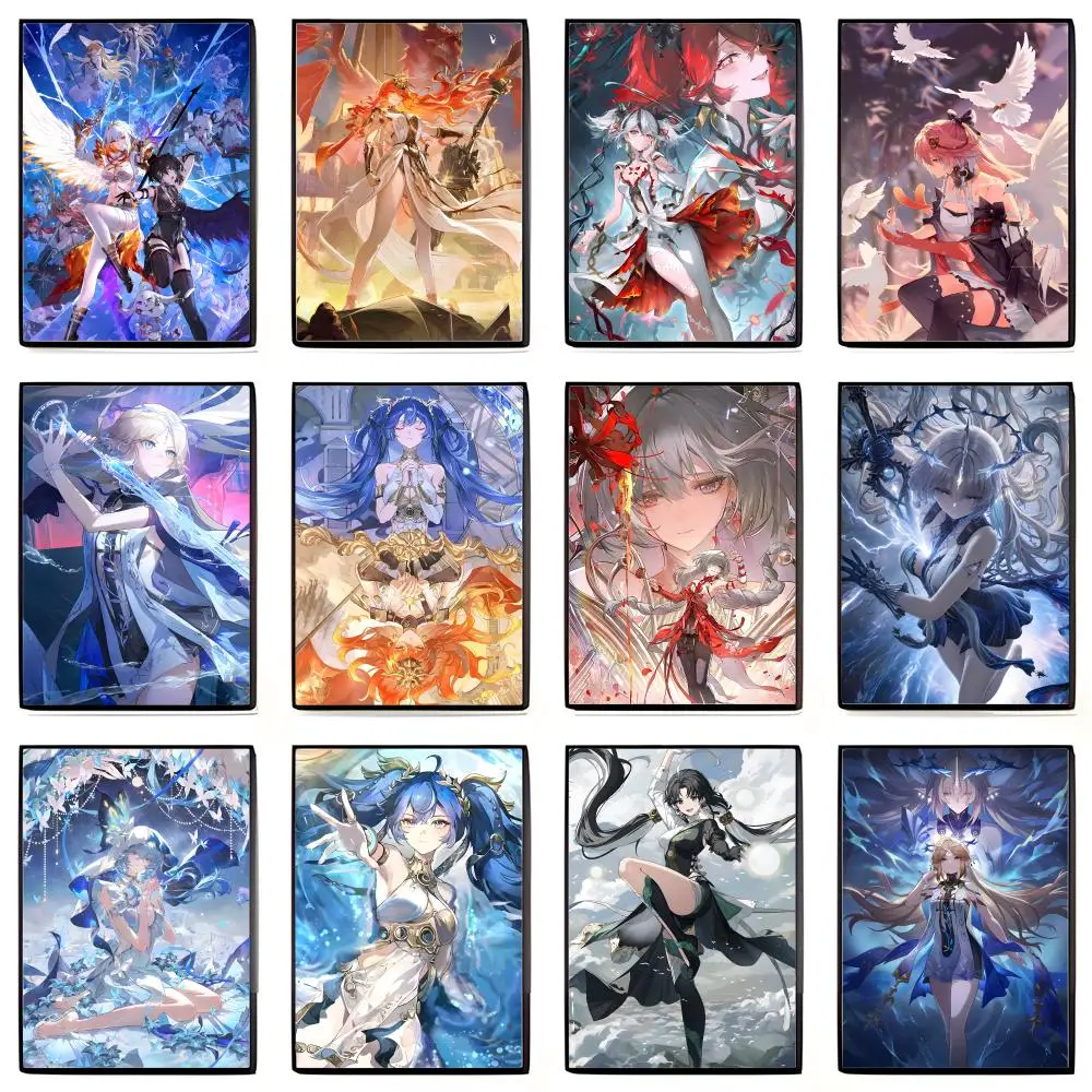 Fashion Immersive Dynamic W-Wuthering Waves Poster High-definition Art Sticker Self Adhesive Waterproof Home Decoration
