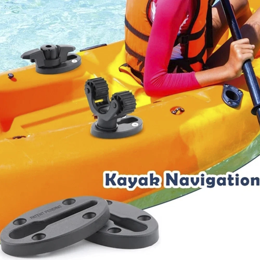 

2pcs Nylon Kayak Tracks 3.15*2inch Fishing Rod Rack, GPS Bracket Mount Rail DIY Accessories For Kayak, Canoe, Inflatable Boat