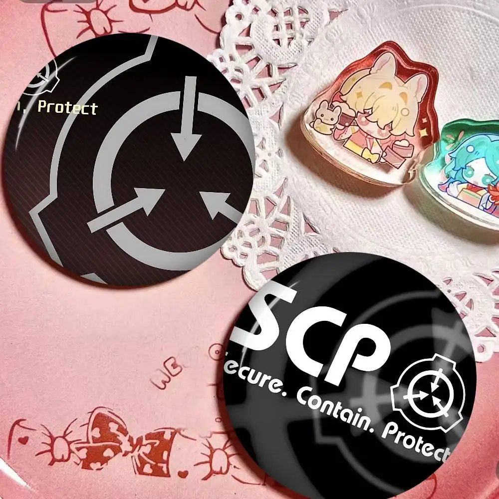 Popular Foundation Scp F-Foundation Game 58mm Cute Series Pins Funny Badge Interesting Brooches Backpack Clothes Gift Accessory