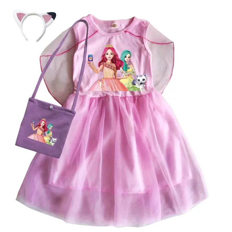 2025 yiyi مضحك أنيمي سر Jouju زي الاطفال القطن قميص الشاش شبكة فستان الأميرة الأطفال ملابس للحفلات عيد ميلاد الفتيات Cau