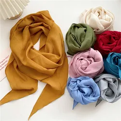 Solid Rhombus Scarves Kerchief Headscarf Bandanas Headband Long Ribbon Scarf Shawl Neck Warm Decoration Neckerchief for Women