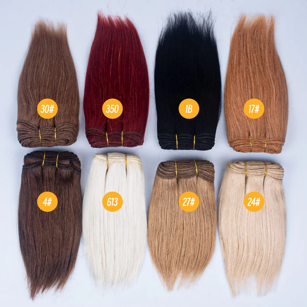 Wool Hair Wefts for America Blyth SD BJD Puliip Kurhn All Dolls 1PC Brown Purple Pink Straight Hair Extensions DIY Doll Wigs