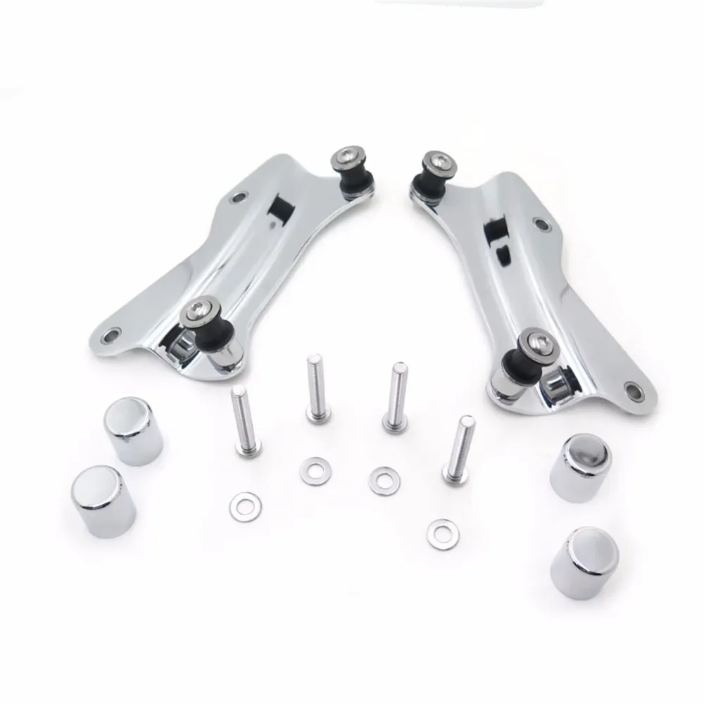 

Aftermarket Free Shipping Motorcycle Parts 4-point Docking Hardware Kit W/ Cover for Harley Touring 2014-2023 Gloss CHROMED