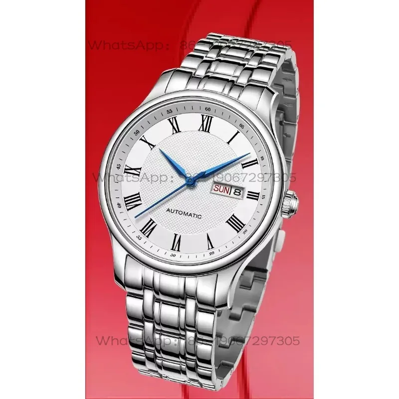Automatic mechanical watch Classic calendar through the bottom Casual gift men's watch