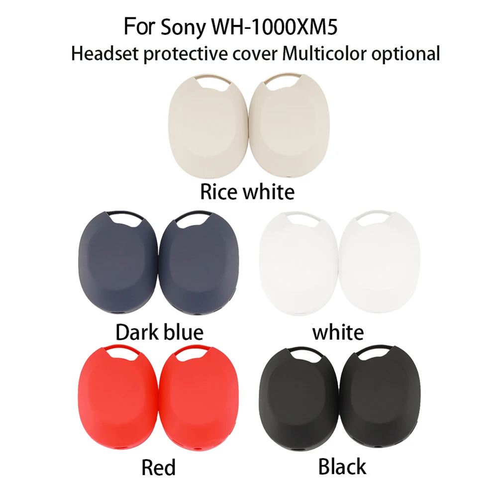 1 Pair Headphone Shell Cover For Sony WH-1000XM5 Headphones Cover Wear-resistant Silicone Protective Cover Headset Accessories