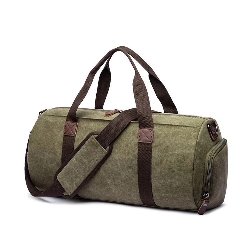 

Nesitu Large Capacity Vintage Khaki Blue Grey Green Coffee Black Canvas Business Trip Laptop Women Men Travel Bag Duffle M1119