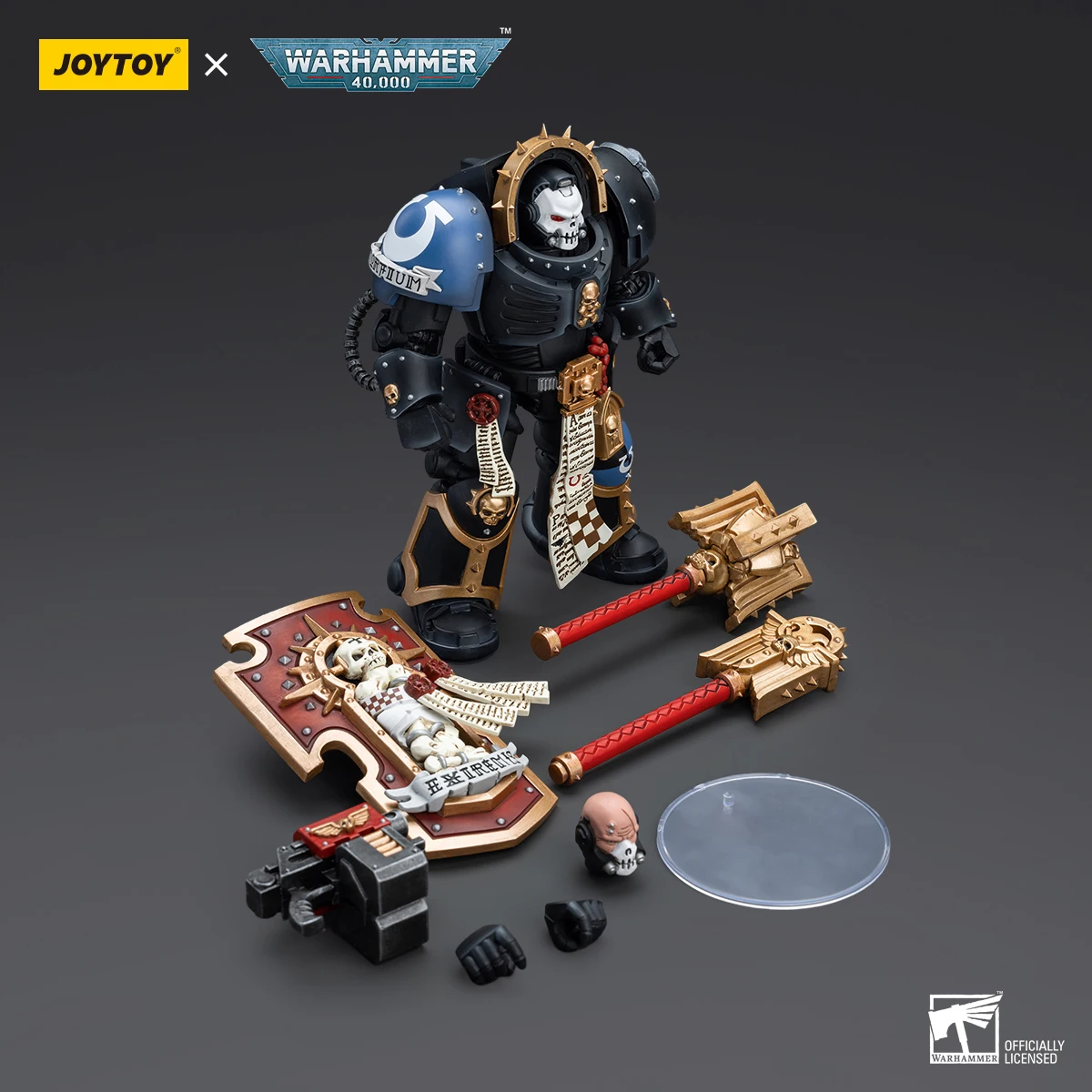 Joy Toy Warhammer 40K Actionfigur Ultramarines Kapellenin im Terminator Rüstung Gemeinsame bewegliche Figur Sammlung Modell Spielzeug Geschenk