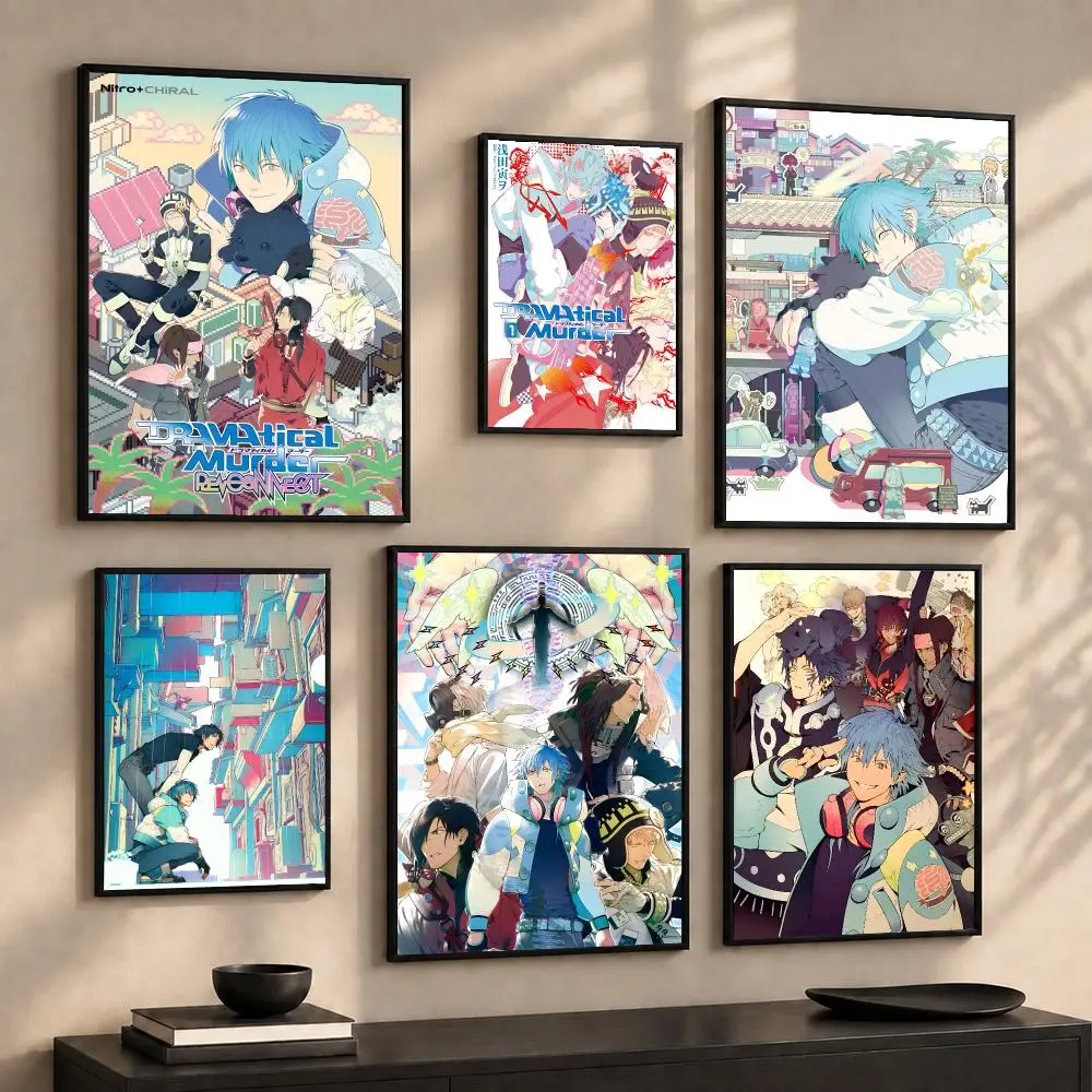 Cool Visual Novel D-DRAMAtical M-Murder Poster Wall Art Print Sticker for Bedroom Living Room Dorm Office Modern Home Decor Gift