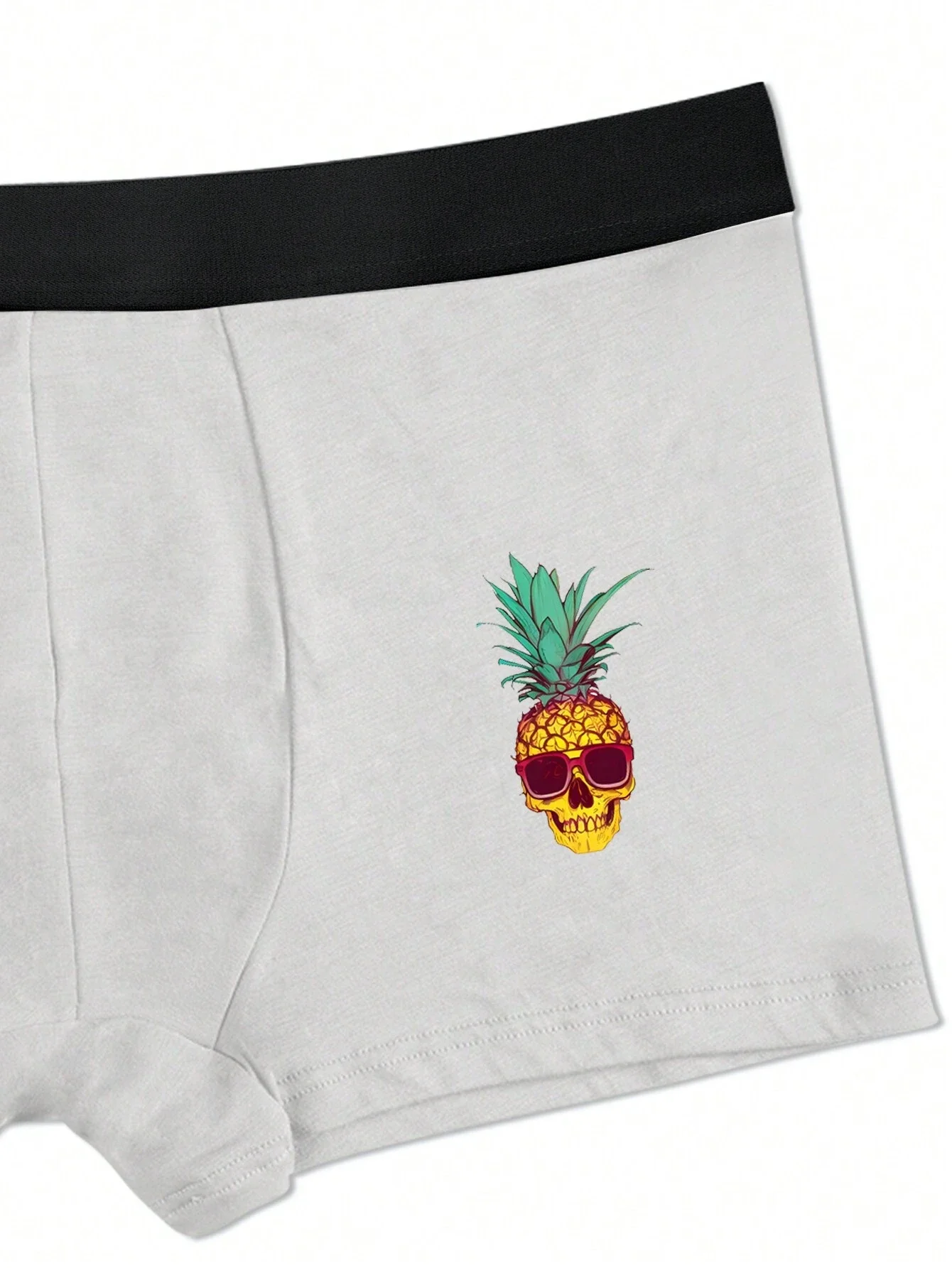 

5 Pcs Pineapple Skull Print Mens Boxer Shorts