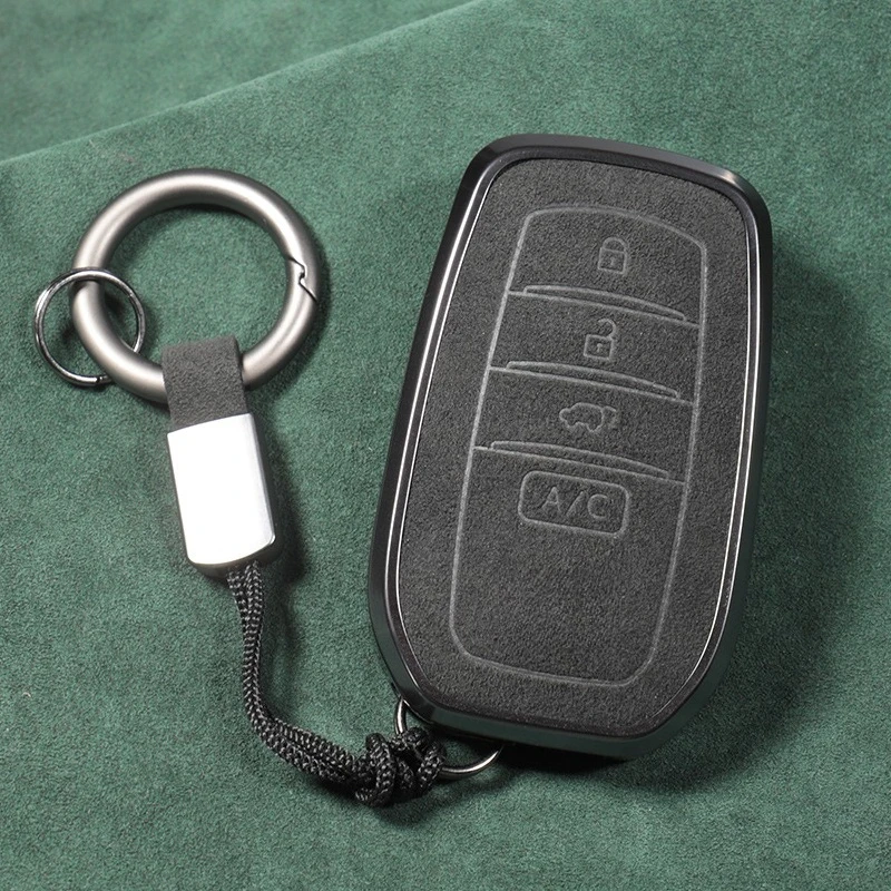 For Toyota BZ4X BZ RAV4 Wildlander Smart Key Suede Full Protection Anti-Scratch Key Holder Accessories