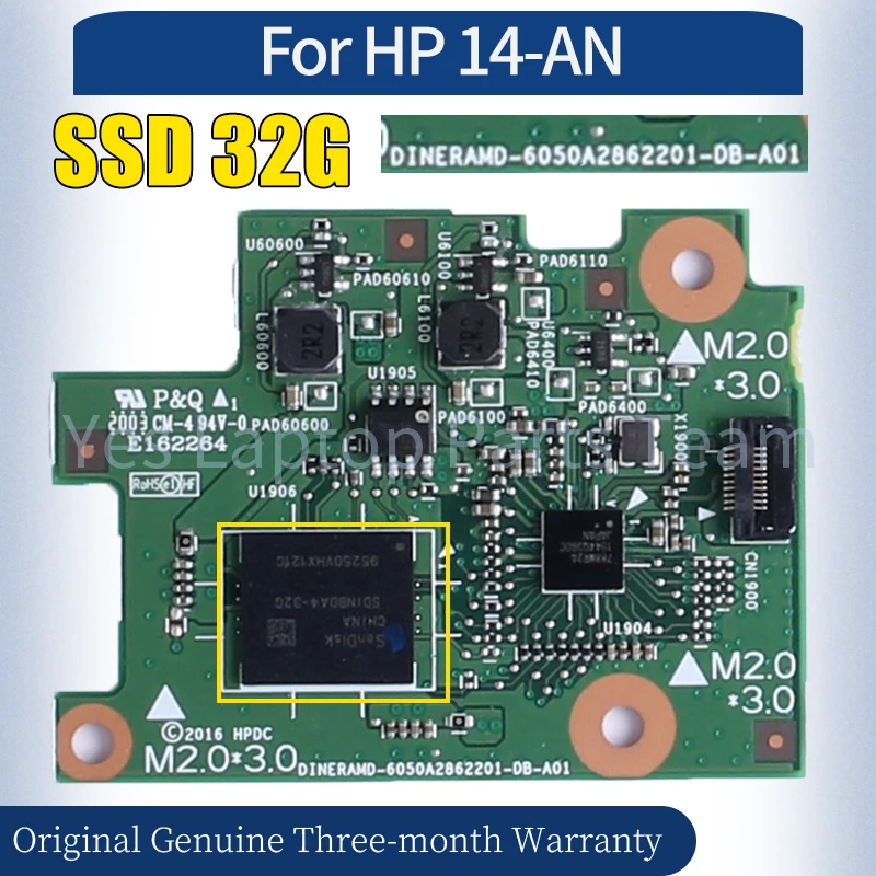 

6050A2862201 For HP 14-AN Laptop EMMC Board 32GB SSD