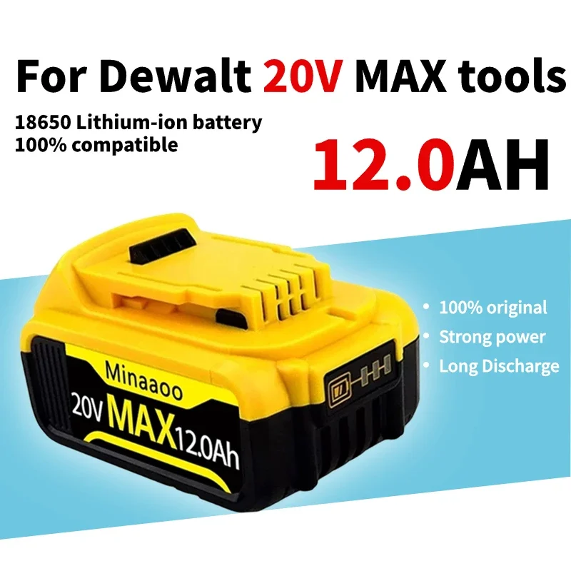 

DCB200 For Dewalt 20V 8000mAh Replacement Battery For Dewalt DCB200 Rechargeable Battery DCB206 DCB207 DCB204 Power Tool Battery