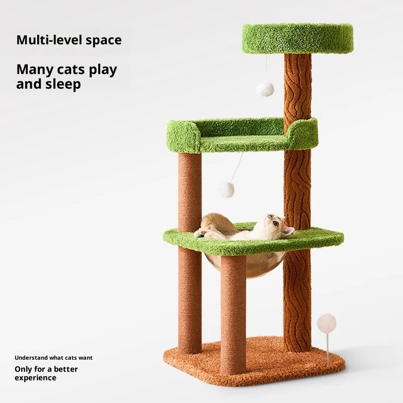 Rascador para gatos con sisal y cama torre todo en uno interior - imagen 5