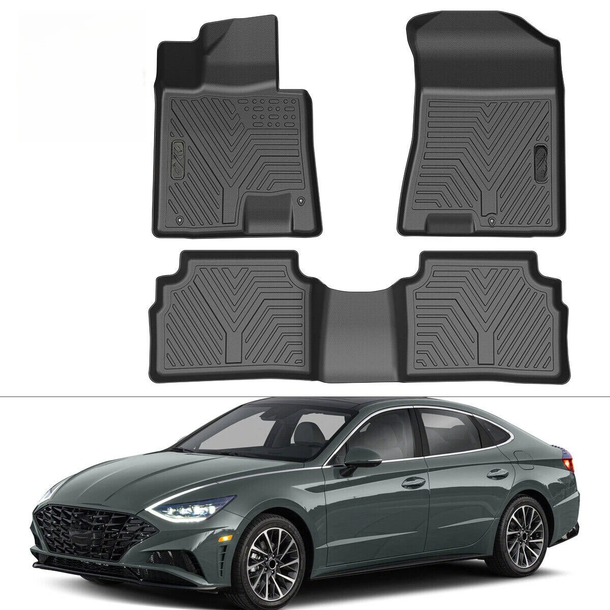 

3D Floor Mats for 2020-2023 Hyundai Sonata FWD Only All Weather TPE Floor Liners