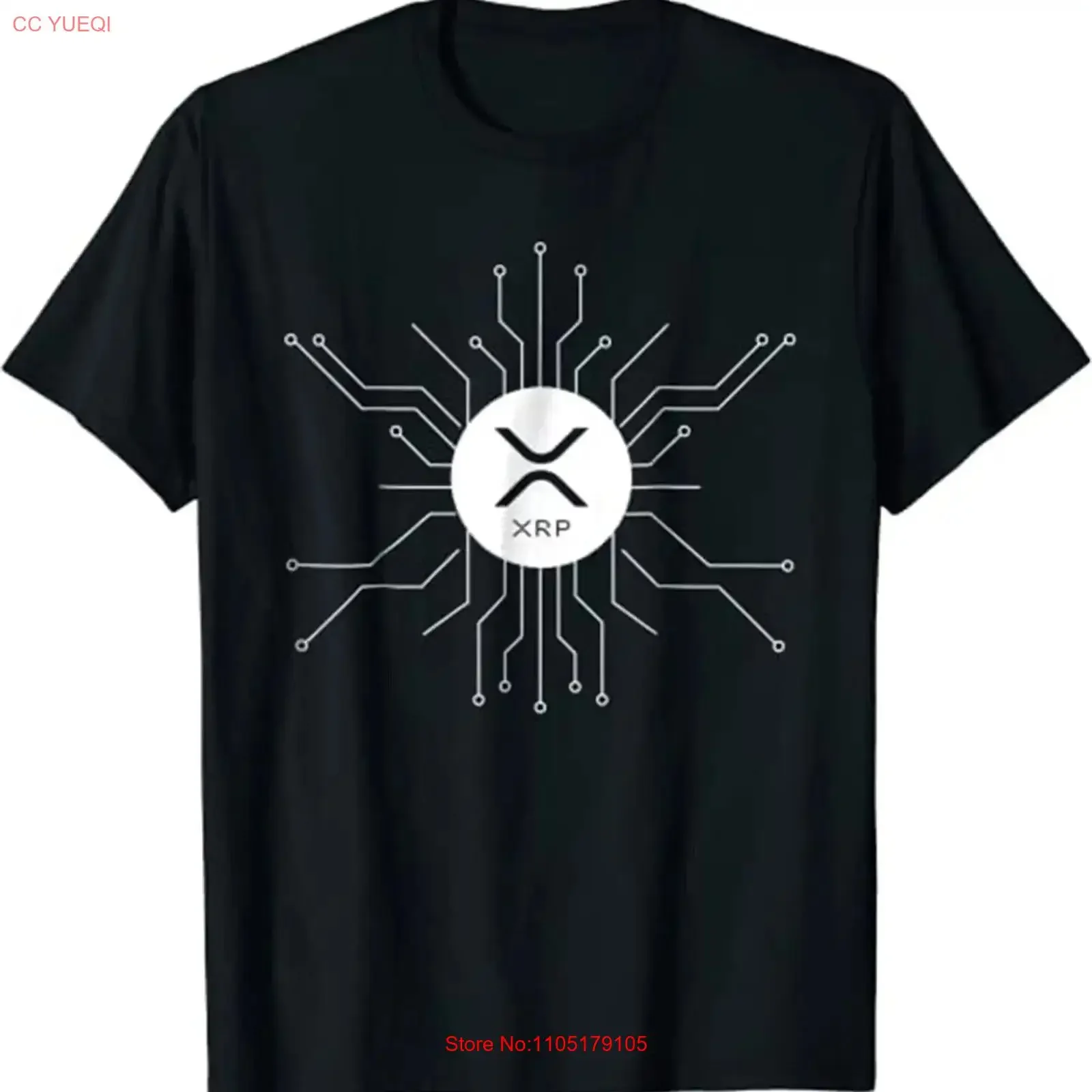 New XRP Ripple Token Cryptocurrency Coin Logo T Shirt HOT vintage Washed Top For Everyday Wear homme Versatile Casual Stretched