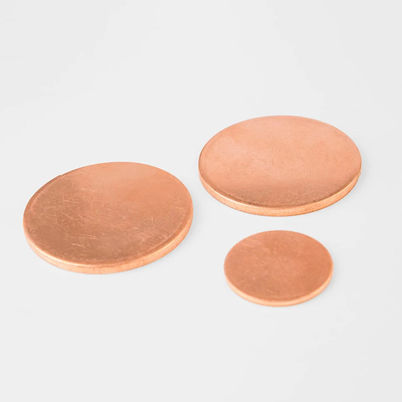 1~4pcs T2 Pure Copper Disc Plate H62 Copper Disc Circle Plate Gasket Parts Thickness：0.1/ 0.2 /0.3 /0.4mm ID: 5~300mm