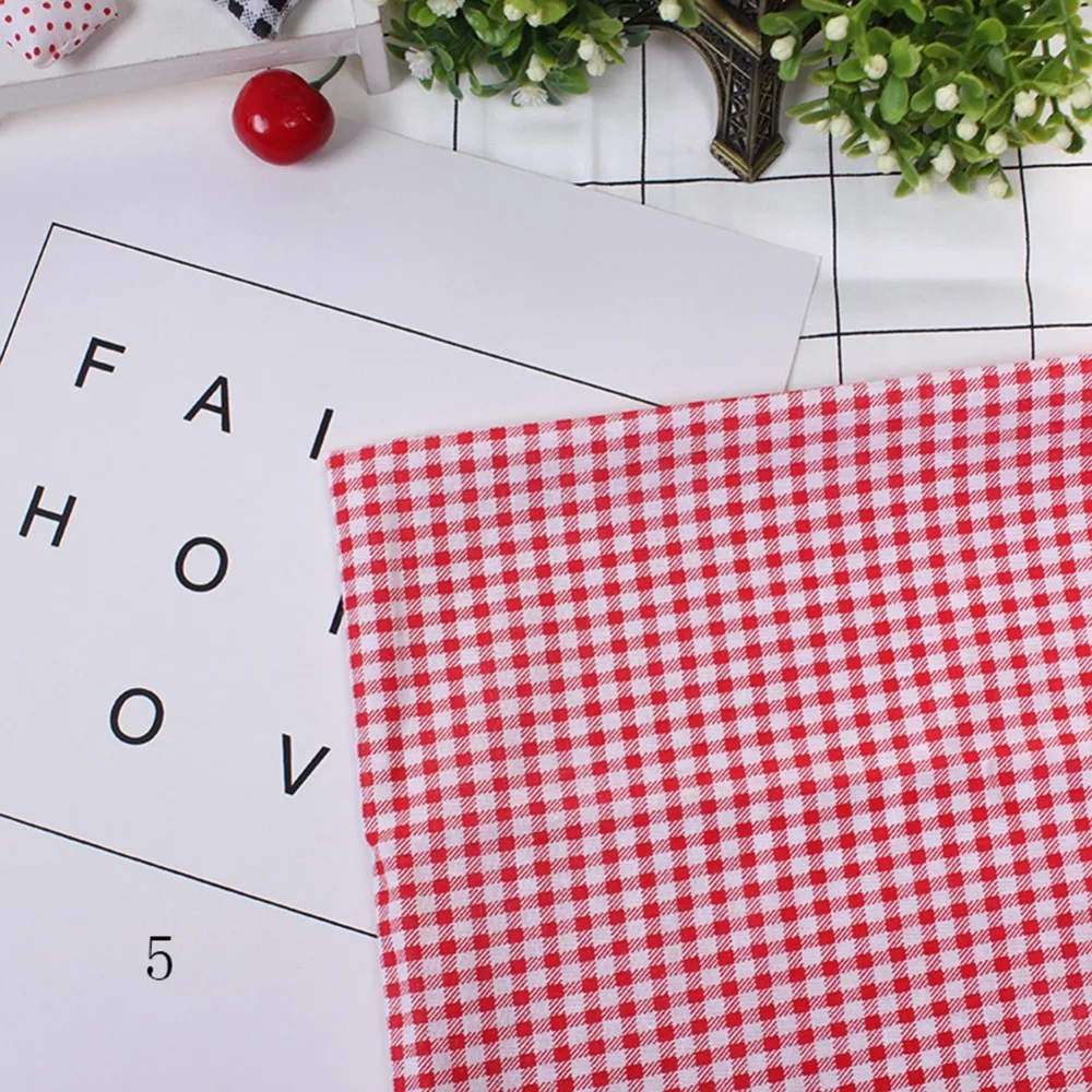 7Pcs Pure cotton material Cotton Fabric 50*50cm square size Plain weave texture Patchwork Cloth 7 assorted colors & patterns