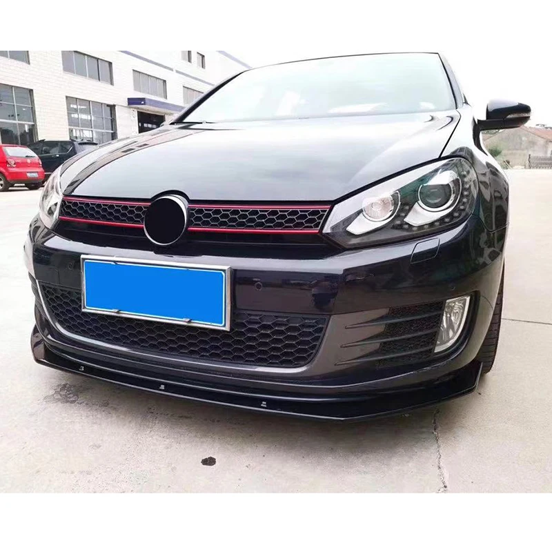 3X 2009-2013 For VW Volkswagen Golf 6 MK6 GTI GTD R R20 Car Front Bumper Lip Spoiler Splitter Cover Diffuser By ABS Body Kit