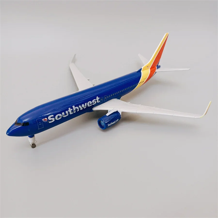 20cm Alloy Metal Air USA Southwest Airlines Boeing 737 B737 Airways Diecast Airplane Model Plane Model Aircraft w Landing Gears