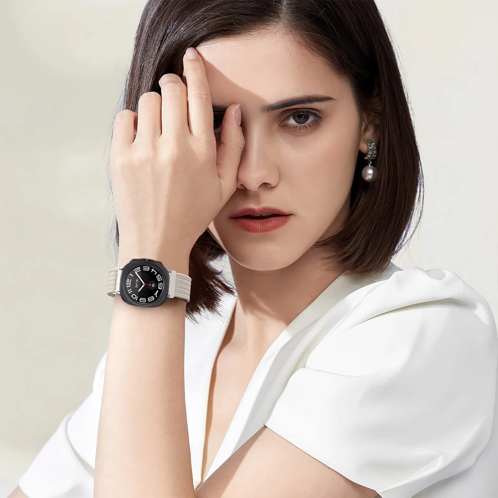 Trançado Solo Loop Band para Samsung Galaxy Watch, Pulseira De Nylon, Ultra Strap, Acessórios Esportivos, Correa, 7 Ultra, 47mm