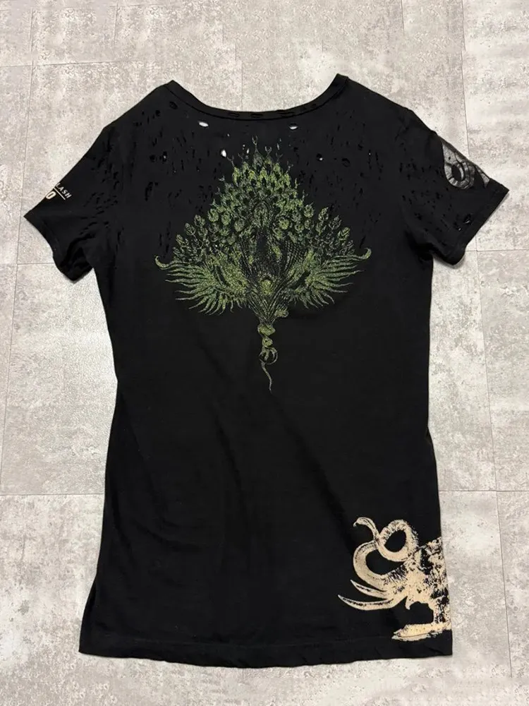 BLACK JOKER LGB Visual Series Super Rare Wormhole Statue Print Gothic Short-Sleeve T-Shirt Unisex tops