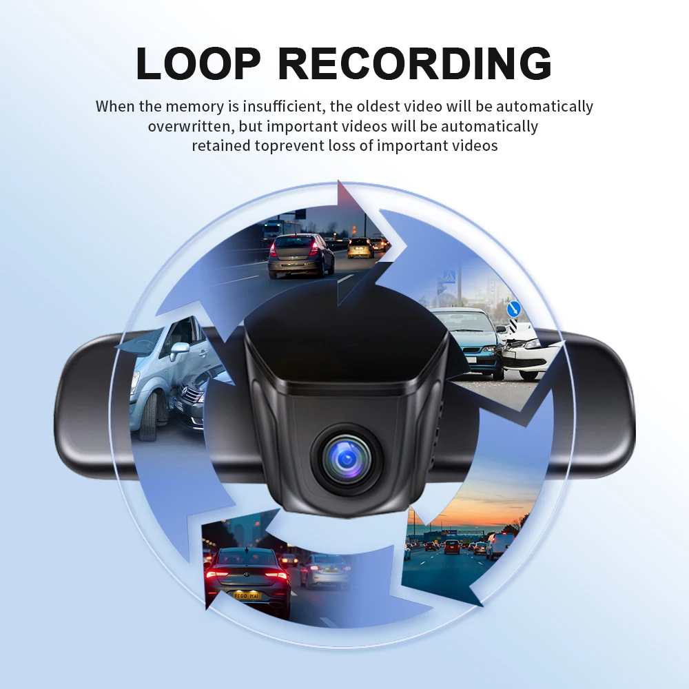 MREC Car Dash Cam 4K Dashcam Loop Recording Plug Play Wifi Front Rear APP Parking Monitoring for BMW MINI Countryman Cooper F60