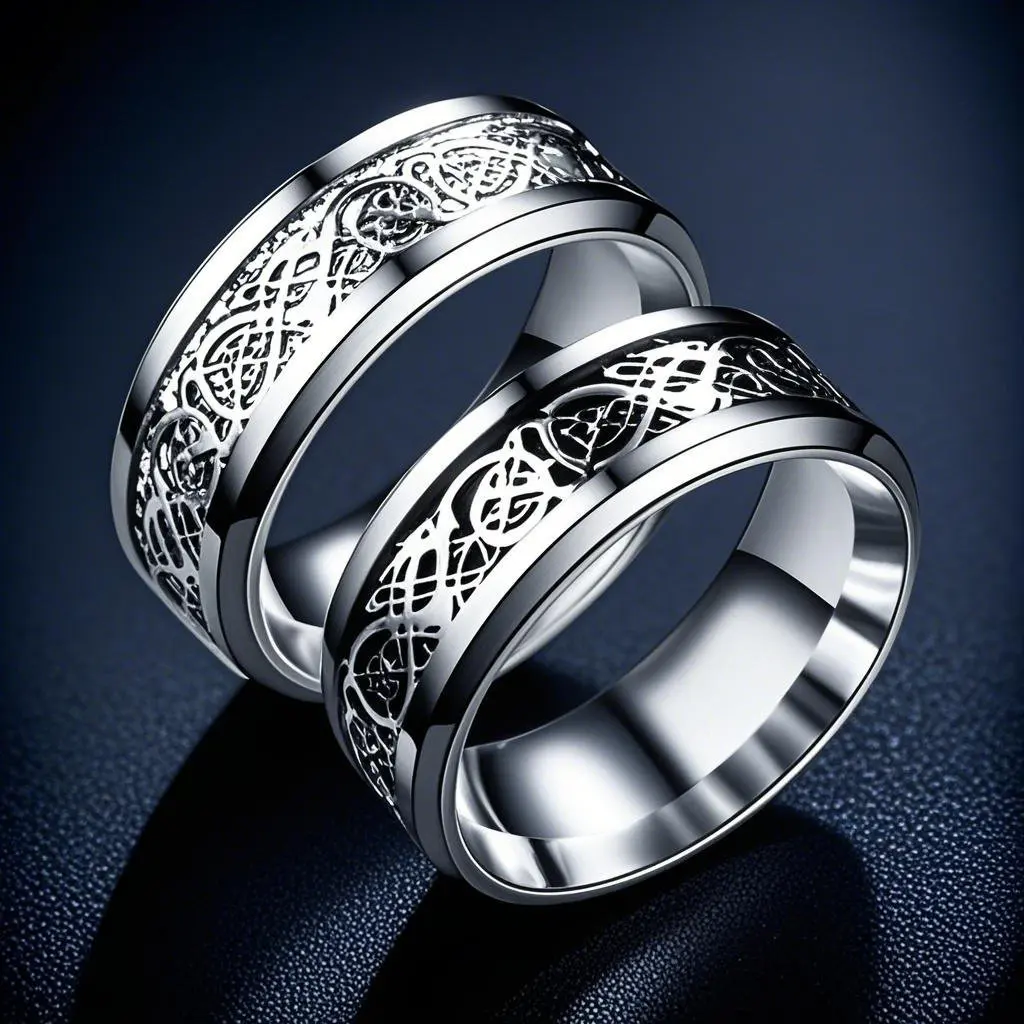 

Titanium Steel Ring 8mm Simple Hip Hop Trendy Unisex Stainless Steel Minimalist Cold Style Exaggerated Design Sense