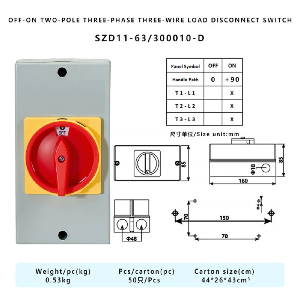 63a-3-pole-rotary-cam-load-break-switch-660v-on-off-isolator-with-waterproof-box-for-industrial-motor-control-electrical-equipme