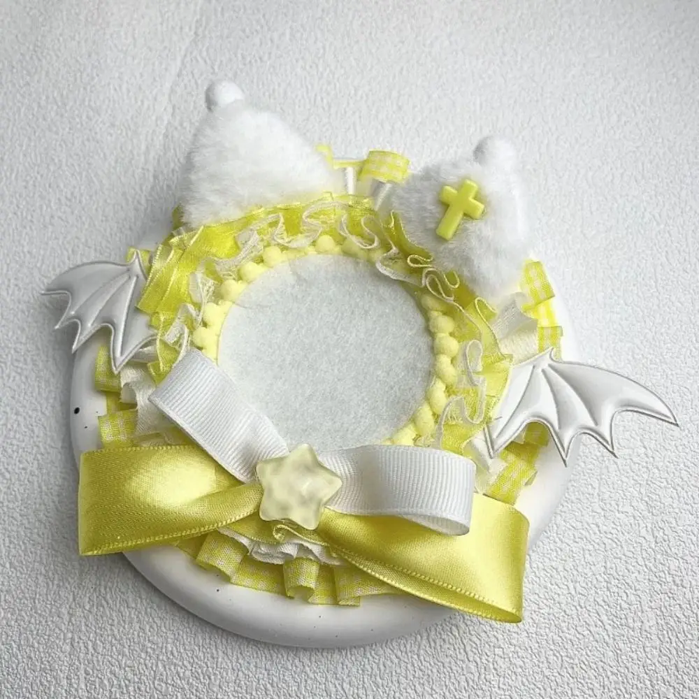 Cute Lace Magnetic Anime Badge Holder Star Bow Pins Display Base Wings Cat Ears Badge Flower Badge Display