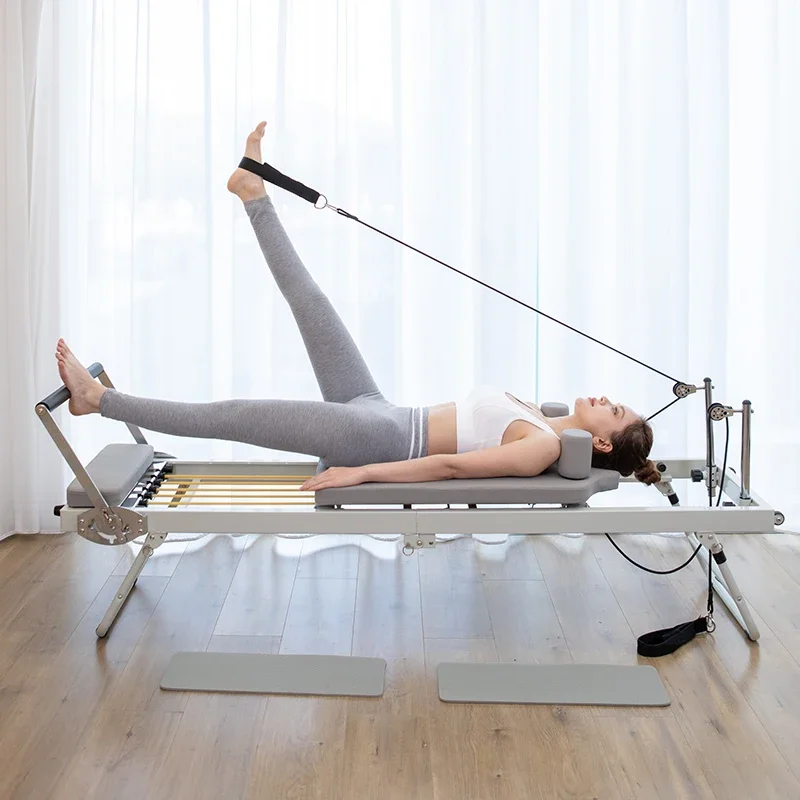 

Large Folding Pilates Reformer Equipment Core Yoga Bed Home Fitness Weight Loss Steel ABS steels Material Pilates Machine