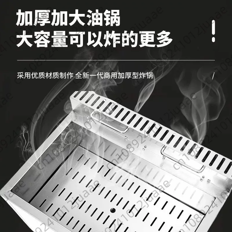 Commercial Gas Fryer Automatic Temperature Control Stainless Steel Frying Machine for Donuts Chicken Electric Deep Fryer Food