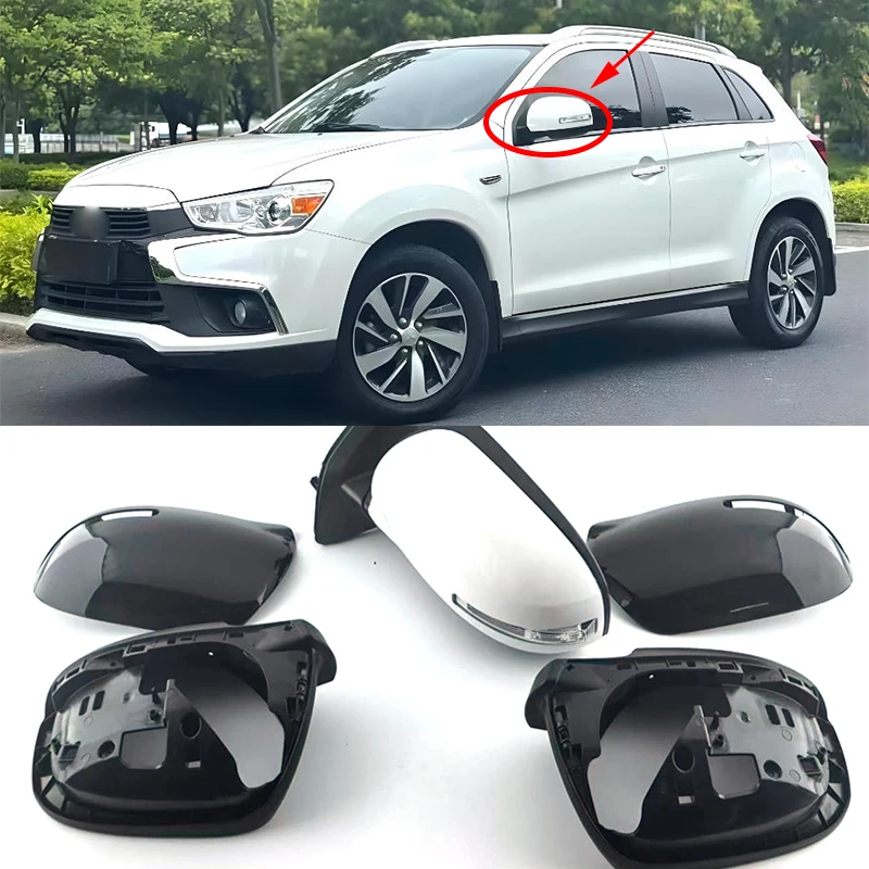 

For Mitsubishi Outlander Sport /ASX 2013-2021 Car Rear Mirror Cover Frame Light Bottom Lower Heat Sides mirror