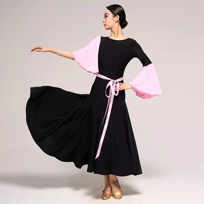 Elegant Ballroom Dance Dress 2024 New Women Modern Dance Costumes Big Swing Party Tango Waltz Practice Clothes