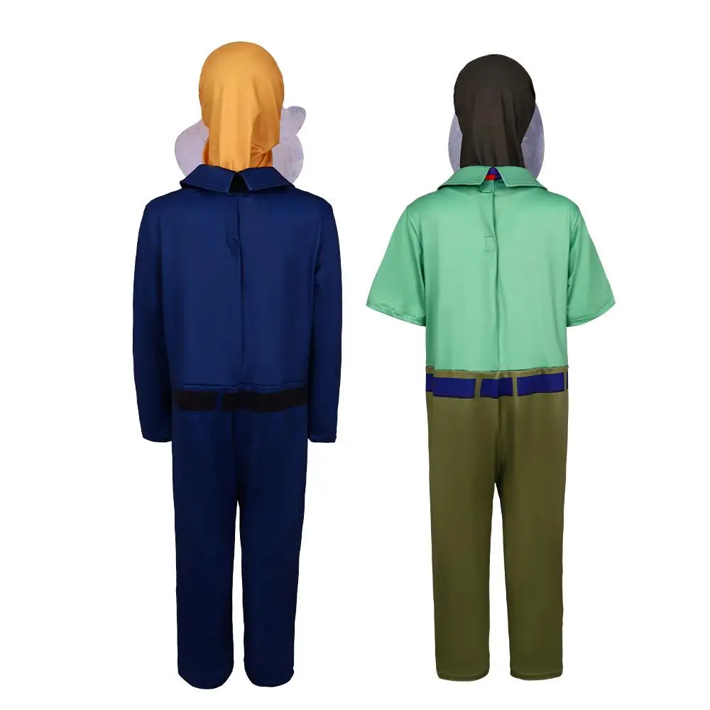 Zootopia-Conjunto de disfraz de oficial de policía para mujer, falda bonita con diseño de conejo Judy, Material de PU con estampado Animal