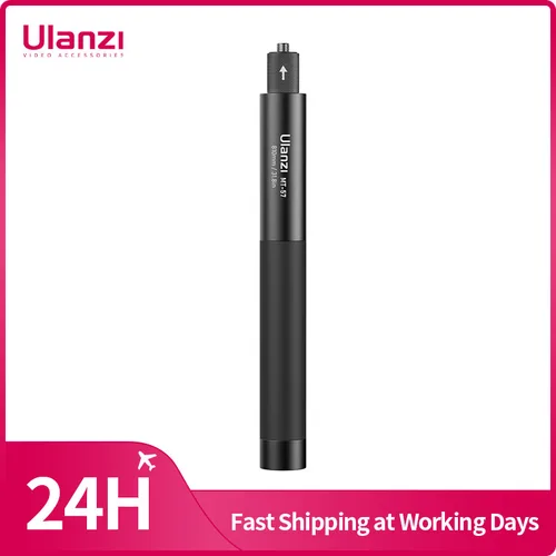 Ulanzi MT-57/MT-58 Cámara de acción palo de Selfie extensible tornillo de 1/4 pulgadas ligero para GoPro Hero 12 11 10 9 8 7 insta360 X3