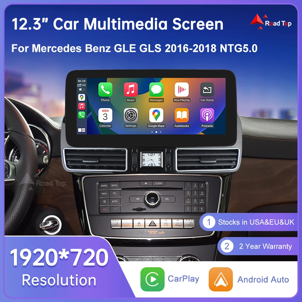 

Linux Touch Screen Car Radio for Mercedes Benz GLE GLS 2016-2018 GPS With Carplay Android Auto Airplay Mirroring Car Player