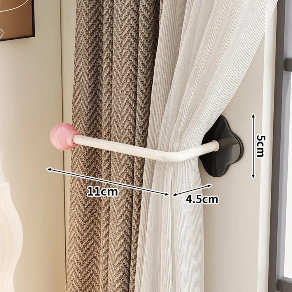 Wall Organizer Curtain Hook For Bathroom Use Red No Drill Curtain Hook Organizer Metal And Plastic Construction
