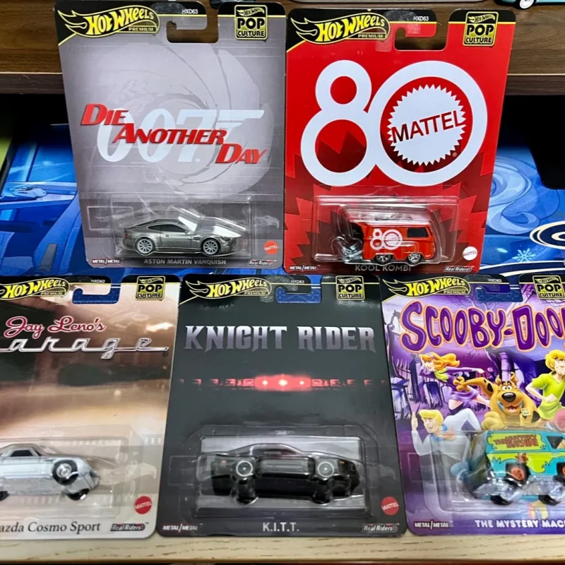 

Hot Wheels Pop Culture Series Car Model 1/64 Kitt Cosmo Sport Aston Martin Vanquish Cars Model Boy Collection Custom Gift